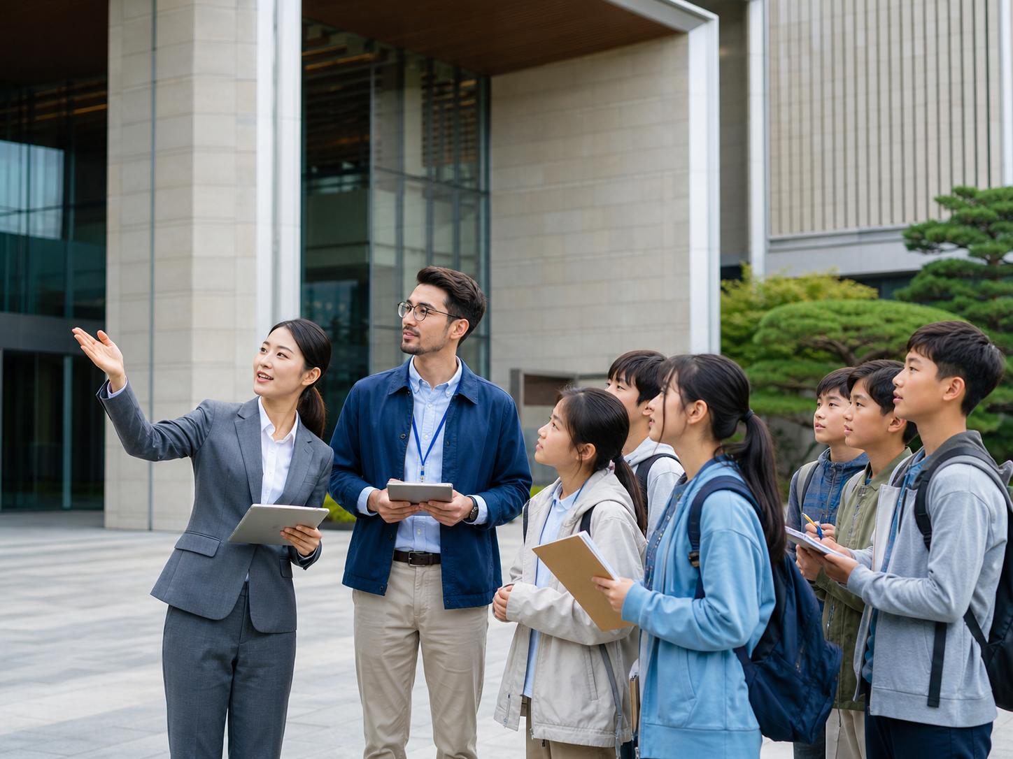 专业人员为学生团队提供现场服务